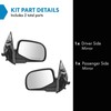 TRQ Driver & Passenger Side Mirror Set without Heat Compatible