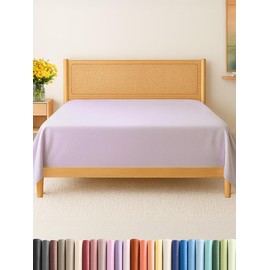 Sábana encimera de tamaño individual, solo sábana encimera de calidad de hotel, ultrasuave, cómoda, transpirable y fresca, sin decoloración y arrugas, fácil de cuidar, resistente a las manchas y al