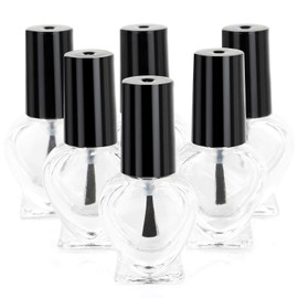 TRIXES 6x Empty Heart Shaped Nail Varnish Bottles