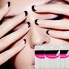 20 packs of French nail stickers, smiling curved shape to