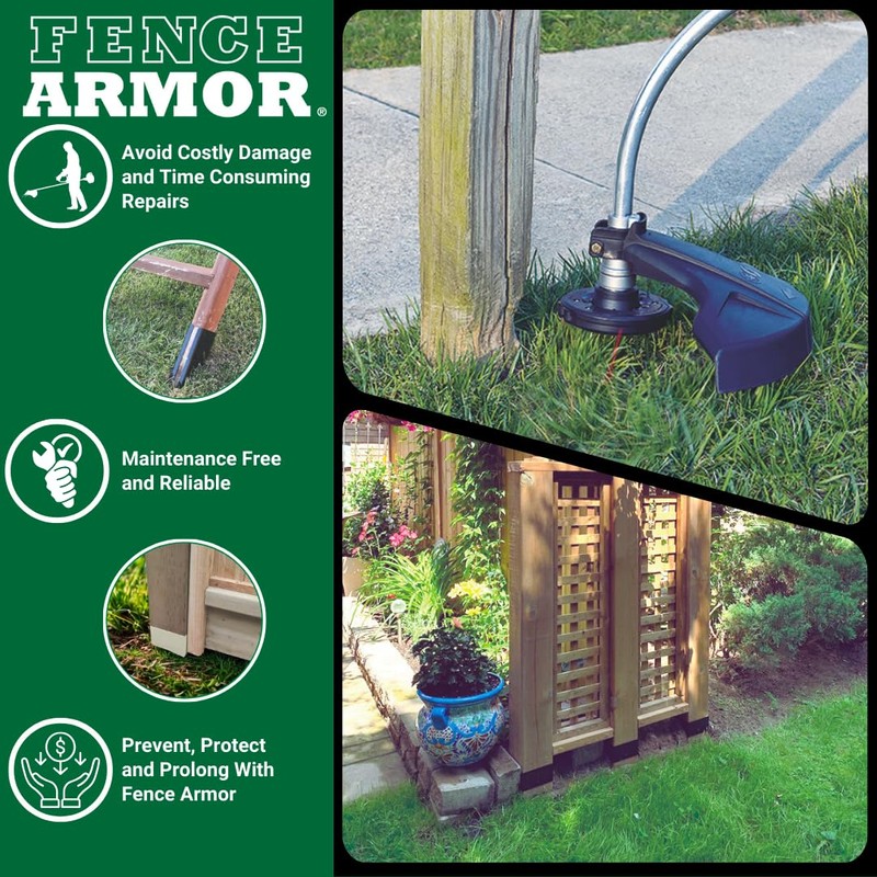 Fence Armor Galvanized Steel Post Guard | 1 Pair 3.5”