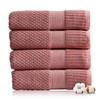 NY Loft 100% Cotton Bath Towel 4 Pack | Super