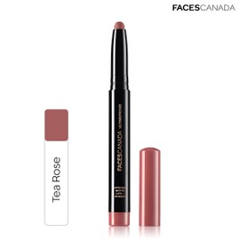 Faces Canada Hd Intense Matte Lipstick, Feather Light Comfort, 10 Hrs Stay, Primer Infused, Flawless Hd Finish, Made In Germany, Brown, Red, Pink, Purple, Nude Lip Color, Tea Rose, 0.05 Oz