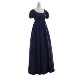 1791's lady Women Vintage Regency Dress High Waistline Ball Dresses Victorian Tea Gown Dress (L:Height65-67 Chest38.5-40" Waist30.5-32")