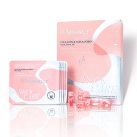 Misoour Collagen & Astaxanthin Neck Mask Set: Deeply Hydrate,Lift & Smooths Wrinkles|Containing collagen,Multi-petides,Pro-Xylane,Astaanthin,Glycerin - Specification: 1 Set