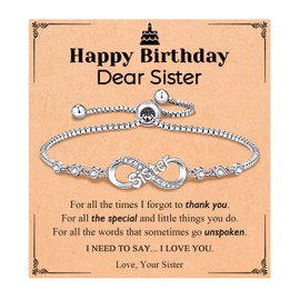 UNGENT THEM Sister Birthday Gifts Cool Happy Bday Adult Presents Bracelet