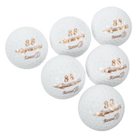 SUPVOX 6pcs Rubber Golf Practice Balls Durable Training Equipment for Golf Lovers Realistic Feel Flight for Home Backyard Park Use