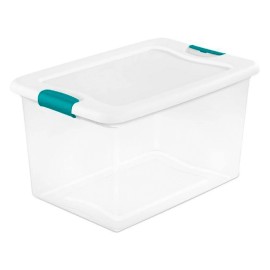 Sterilite 64 Qt Latching Storage Box, Stackable Bin with Latch Lid, Organize ...