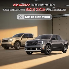 Mabett Bandeja Organizadora Lateral de Puerta para Ford Maverick 2022-2025 Accesorios (No Compatible con 2026), Caja Organizadora de Inserción de Almacenamiento para Puertas Delanteras y Traseras de