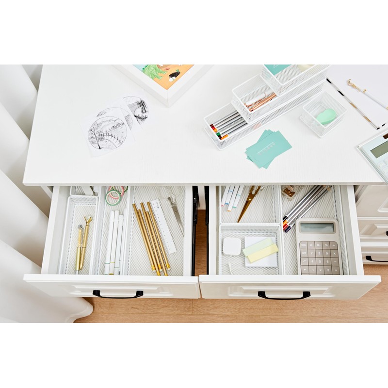 Annova Mesh Stackable Drawer Cabinet and Shelf Organizer Bins Storage