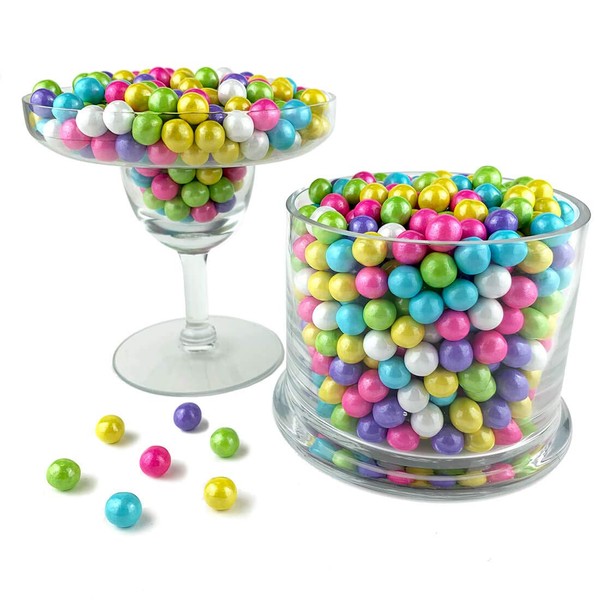 Color It Candy Shimmer Spring Mix Sixlets 2 Lb Bag - Perfect For Table Centerpieces, Weddings, Birthdays, Candy Buffets, & Party Favors.