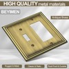Combination Metal Light Switch Covers Wall Plate, 1 Toggle/1 Decorator