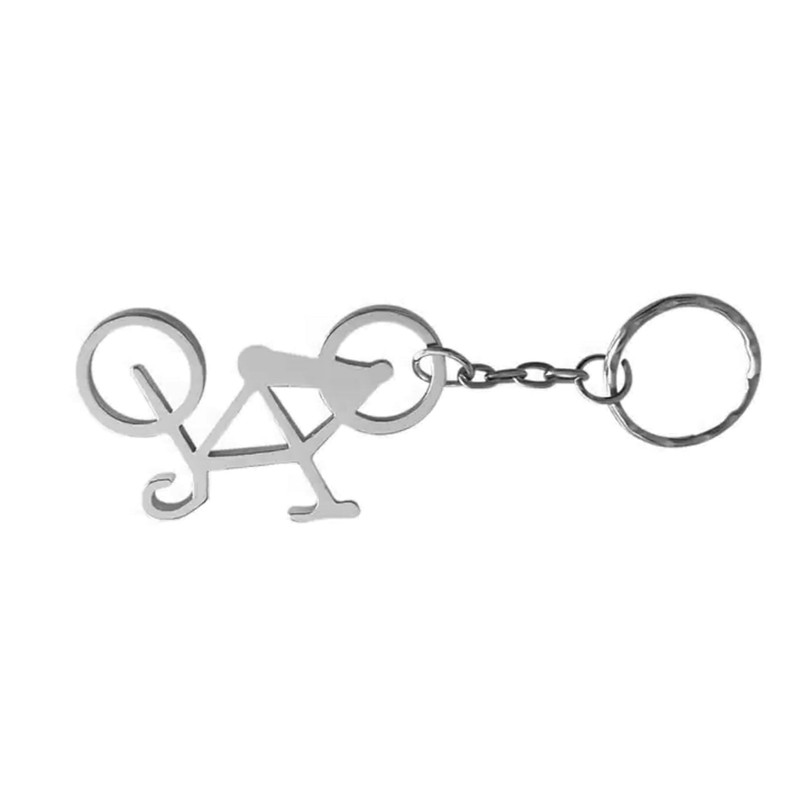 Sportigo ® Bicycle Keyring with Bottle Opener in Silver /