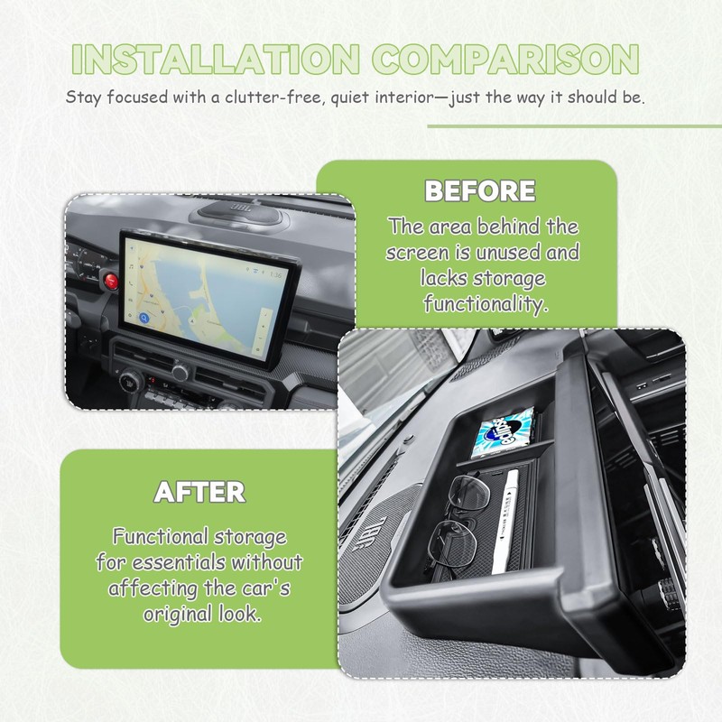 HGWEI Dashboard Storage Box Compatible with 2024-2026 Toyota Tacoma &