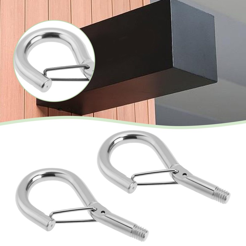 eMagTech Pack of 10 M6 screw hooks, hanging hooks with