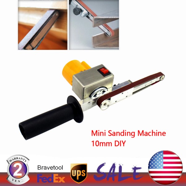 Hand-held Electric Belt Sander Mini Grinder Small Machine With 10*