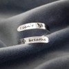 Vrycot Adjustable I cant breathe ring Stainless Steel Silver Inspirational