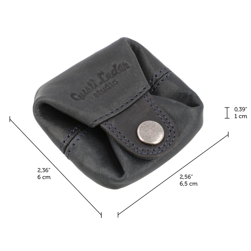Gusti Leather Coin Purse - Linus Viennese Purse, Small., Blue