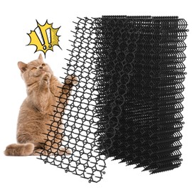 OCEANPAX 16 x 8 Inch Scat Mat for Cats, 12 Pack Cat Scat Mat with Spikes Outdoor, Cat Deterrent Mat with Strips Digging Stopper Cat Spike Mat to Keep Cats & Other Animals Away from Furniture, Plants