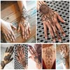 XMASIR 16 Sheets Henna Temporary Tattoos Stencil, Indian Arabic Hands