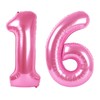 Number pink 16 globo