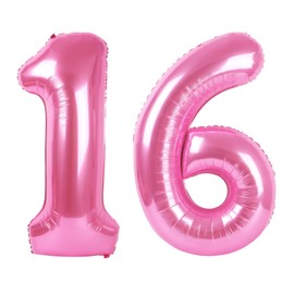 Number pink 16 globo