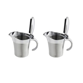 2 Piece Thermal Insulated Gravy Sauce Boat Pot Serving Jug 450ml