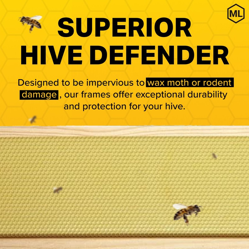 Mann Lake Premium Beekeeping Frames, Fully Assembled, Deep Rite-Cell Hive
