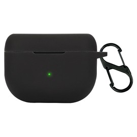 QWYJ Funda para Jabra Elite 10 y Elite 8 Active Case Carcasa Protectora de Silicona, para Jabra Elite 10 y Elite 8 Active Funda con Mosquetón Llavero Anti-perdida (Negro)