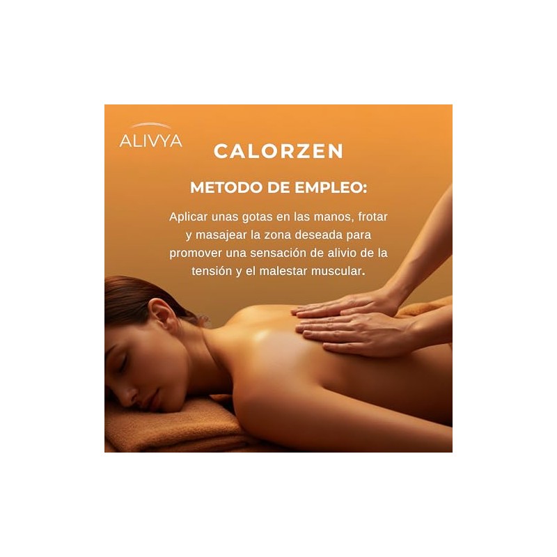 Alivya Calorzen – Aceite para Masaje Corporal, Con Sensación de