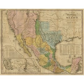 Map of The United States of Mexico, Tanner 1846