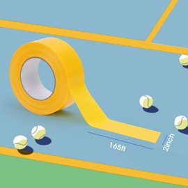 Outdoor Pickleball Court Tape, Pickleball Court Marking Kit - 2'' x 165 FT, Temporary Pickleball Court Line Tape, Yellow Court Tape for Court Fast Marking