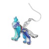 DOWAY Cute Wolf Gifts Enamel Howling Wolves Earrings Dangle Jungle