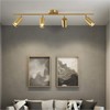KCO Lighting Gold Track Lighting 4 Light Adjustable Flush Mount