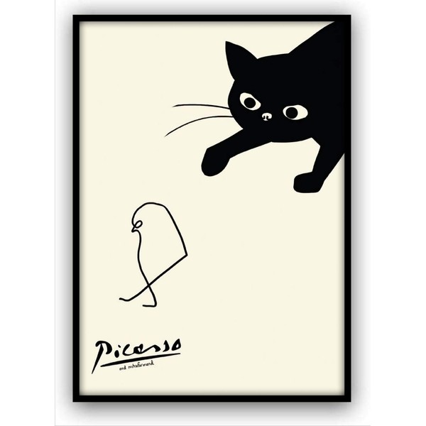 picasso cat and chick (A3 size (without frame))