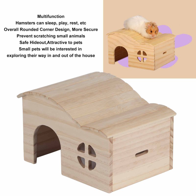 Wooden Hamster House Bite Resistant Large Space Bottomless Small Pet