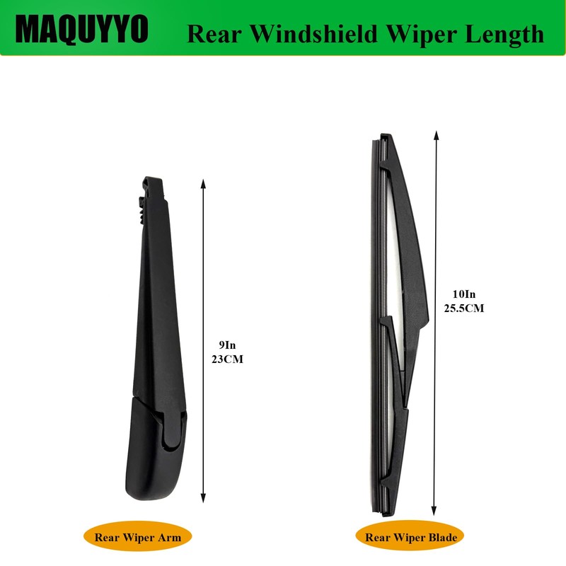 Rear Windshield Wiper Arm Blade Set Replacement for Jeep Compass