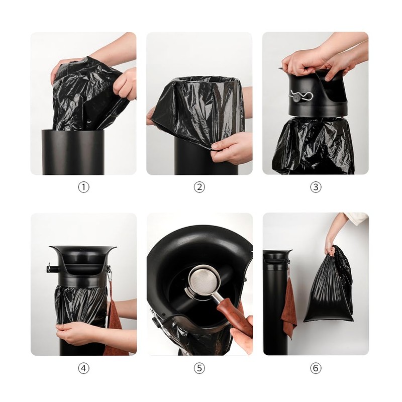 watchget 25-Pack Large Garbage Bags for Espresso Knock Box -