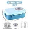 1pc Stackable Stainless Steel Bento Box for Kids and Adults