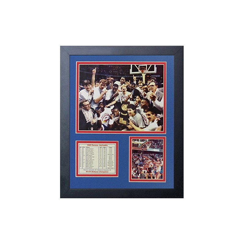 Legends Never Die 1988 Kansas Jayhawks Collage Photo Frame, 11"