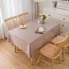 Pioggia Clear Heavy Duty Vinyl Tablecloth with Sewn Finished Edges