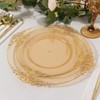 Balsa Circle 10 Transparent Gold Round 8" Disposable Plastic Salad