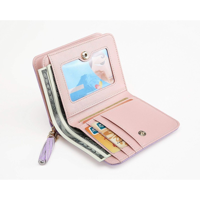 Fair Fairy 151124 Women's Bifold PU Leather Mini Wallet Ribbon