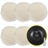 NuoDunco 7 Pieces 6 Inch Wool Polishing Pad Kit -