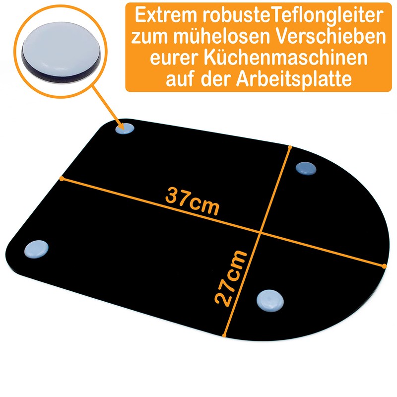 Sliding board made of acrylic, glossy white, 37 x 27