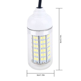 Keenso LED Light for Underwater Fishing, 12V LED Diving Lamp for Underwater Night Boat (White)