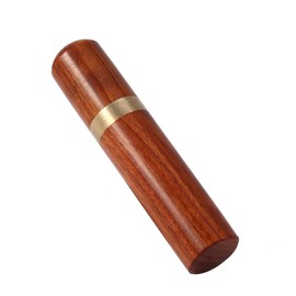 Wood Toothpick Holder with Lid Portable Toothpick Box Capsule Case Container Natural Crafts for Home and Travel Use (Rosewood)