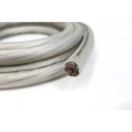 KnuKonceptz Kolossus Flex Silver OFC 4 Gauge Power Battery Wire Copper Ground Cable - 20 Feet