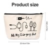 Charging Cable Organizer Bag, All My Charging Stuff Travel Pouch,