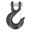 3/8in Clevis Safety Hook Steel 18000lbs Limit Capacity Antirust for